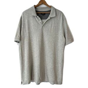 Nordstrom Men's Shop Light Grey Men's Polo Shirt Size XXL 100% Cotton